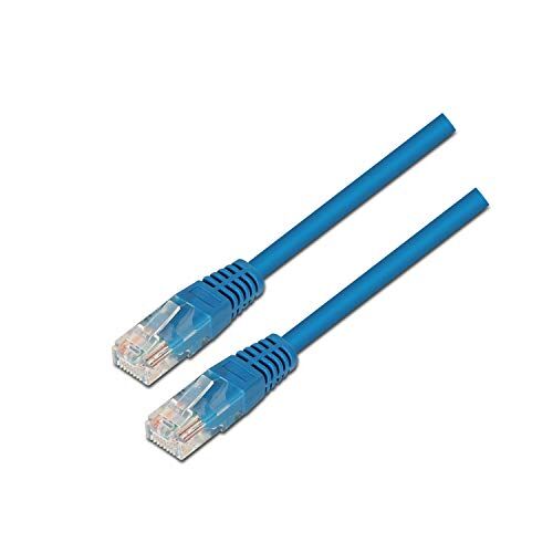 AISENS A133-0192 - Cavo di Rete Flessibile RJ45 (2,0 m, 10/100 MBit/s, Interruttore/Router/Modem/Pannello di connessione/Punto d’Accesso/campi di connessione), Colore Blu