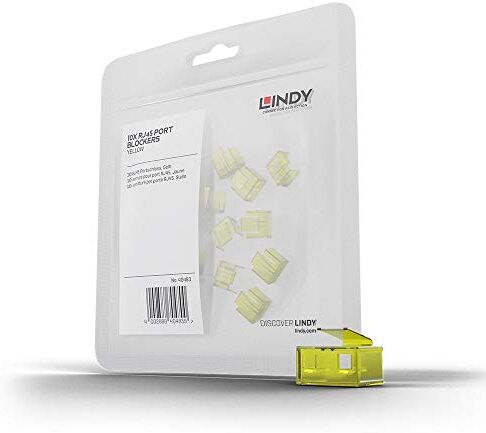 Lindy Blocca Porte RJ45 giallo, 20 Pezzi