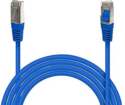 Waytex 33526-Cavo di Rete RJ45 Cat6, schermato FTP, Lunghezza 10 m, Colore: Blu