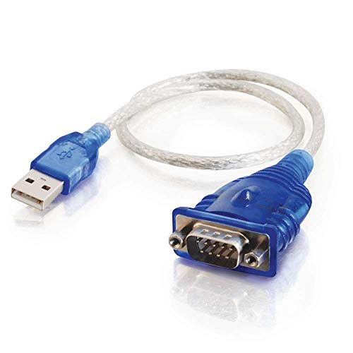 C2G /Cables to Go 26886 - Cavo adattatore da USB a DB9 seriale RS232, 0,5 m, colore: Blu
