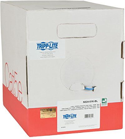 Tripp Lite N024-01K-BL cavo di rete 1000 m Cat5/Cat5e, Solid CMP Plenum PVC, Blu 1000'