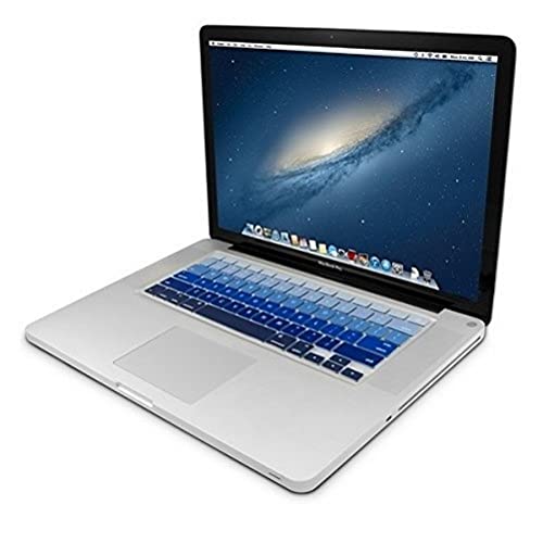 MarBlue - Proteggi Tastiera MacBook PRO/Retina & Air 13" I Robusto Silicone I Protegge da Polvere, Liquidi I Lavabile a Mano   Layout Francese – Blu/Azzurro