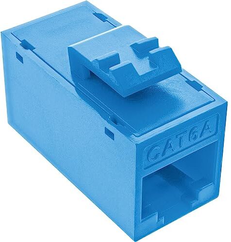 InLine® Keystone - Confezione da 8 prese RJ45, non schermate, Cat.6A, colore: Blu