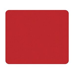 Fellowes tappetino mouse in gomma con base antiscivolo, superficie in poliestere resistente, mouse pad realizzato al 50% con materiale riciclato, dimensioni 18,6 x 22,4 x 0,6 cm, colore rosso