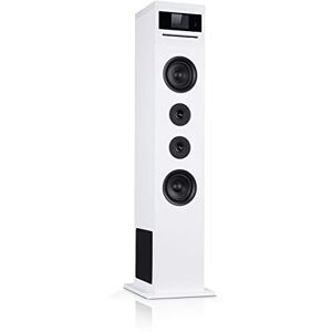 Auna Altoparlanti a Torre Radio DAB con Lettore CD HiFi, Radio FM/DAB/DAB+ Bluetooth e impianto Stereo Casa AUX, Display LCD, Telecomando, Sveglia, MP3 e USB, Impianto Hi Fi Stereo Casa Potente