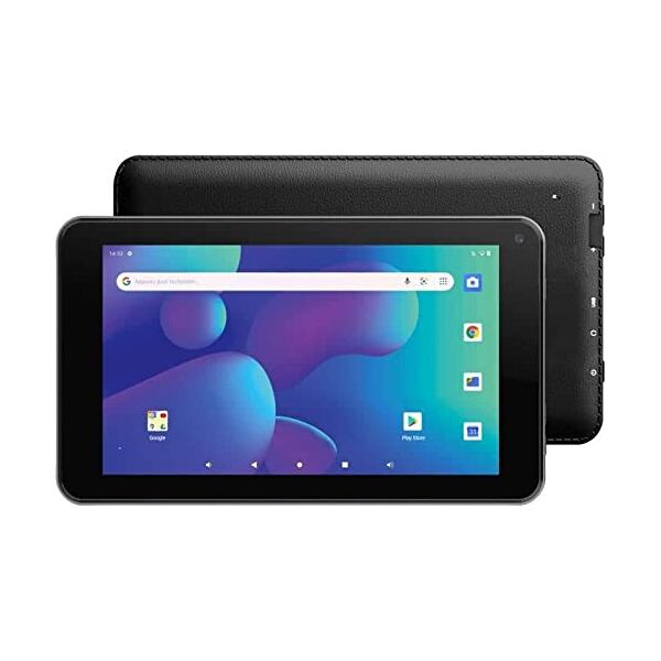 logicom tab75 - tablet da 7 per adulti con fotocamera av 5mp/ar 2 mp - lettore video - wifi, bluetooth e micro-usb - android 11 - archiviazione 16 gb - batteria 2500 mah - lettore schede sdxc nero