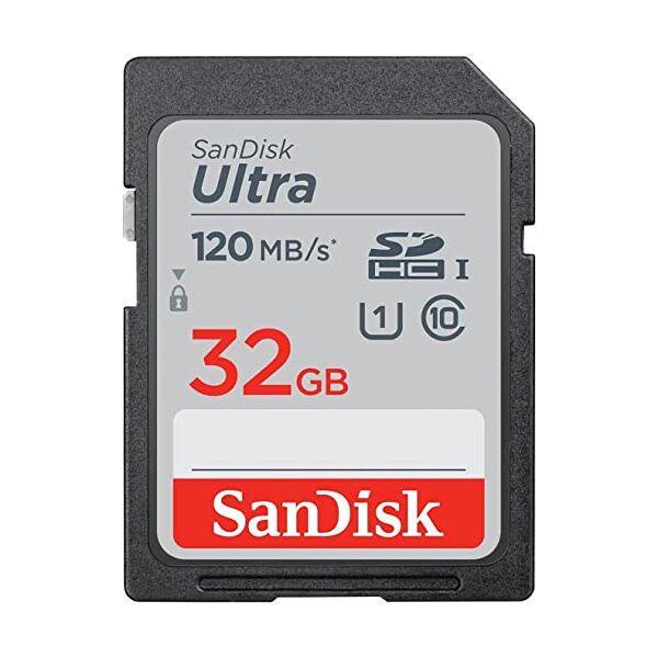 sandisk ultra 32gb sdhc memory card, up to 120 mb/s, class 10, uhs-i, v10