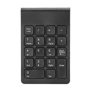 Topiky Tastiera numerica wireless, mini tastierino numerico digitale Bluetooth 18 tasti Tastiera ergonomica per tastierino numerico con ricevitore USB 2.4G per laptop/PC/desktop(Nero)