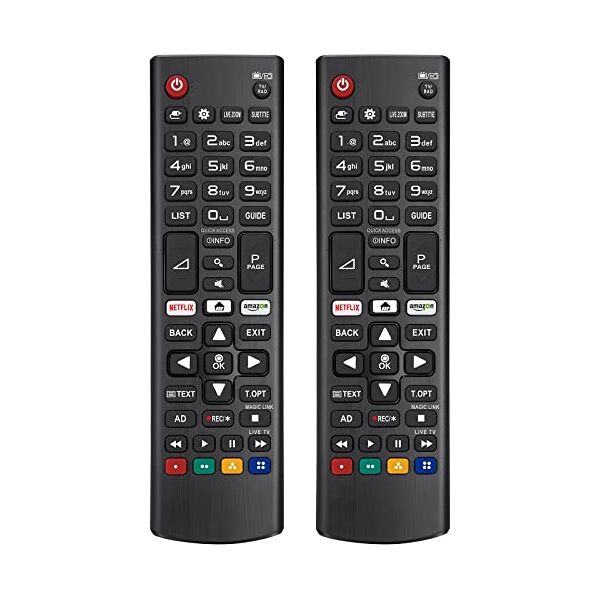 loutoc (confezione da 2) telecomando universale per smart-tv-lg incluso lcd led nanocell 4k uhd ultra hd oled qned tv, telecomandi-compatibile con tutti i televisori lg