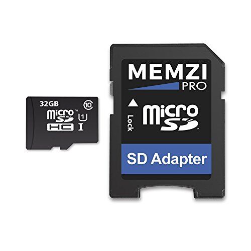 MEMZI PRO 32 GB 90 MB/s Classe 10 Scheda di Memoria Micro SDHC con Adattatore SD per Huawei P30/P20 Lite, P10/P9/P8 Lite/Plus, P smart Z, Mate 20 Lite, P Smart, Y7/Y6 Cellulari