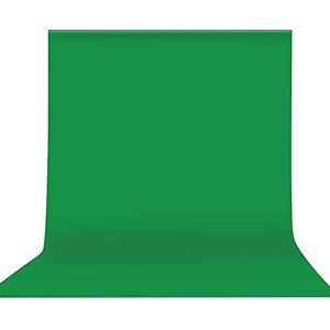 Andoer Sfondo Fotografico Verde 3 x 3Metri/6 x10ft, Telo Verde Green Screen, Sfondo Schermo Poliestere-Cotone Lavabile per Studio fotografico, Video e Televisione