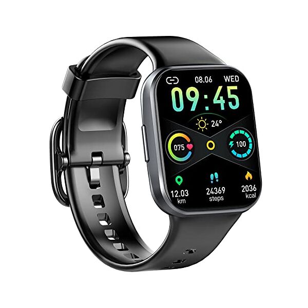molocy smartwatch, orologio fitness uomo donna 1.69 smart watch con contapassi/cardiofrequenzimetro/spo2/cronometro, 25 sportivo, notifiche messaggi, impermeabil ip68 fitness tracker per android ios-2023