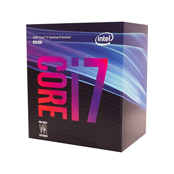 intel core i7 8700 cpu processore, argento