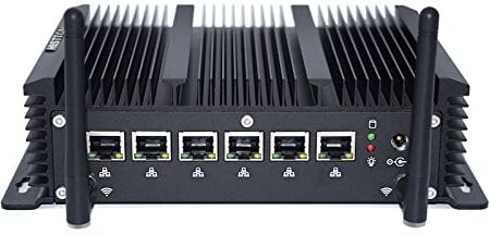 HISTTON Firewall Micro Appliance Fanless Mini PC 6 x 2.5GbE I225-V LAN 6 Cores i7-10810U Firewall PC 32GB RAM 256GB SSD, OPNsense Mini Firewall, HDMI, WiFI, BT4.0, AES-NI, Mini PC Server VPN Router