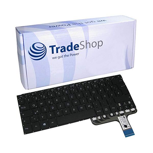 trade shop trade-shop we got the power tastiera originale per computer portatile, tastiera di ricambio tedesca qwertz per asus zenbook ux305 ux305c ux305ca ux305f ux305ca-dhm4t (tastiera tedesca)
