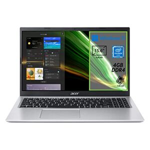 Acer Aspire 1 A115-32-C56R PC Portatile, Notebook, Processore Intel Celeron N4500, RAM 4 GB DDR4, 128 GB eMMC, Display 15.6" FHD LED LCD, Intel UHD, Microsoft 365, Windows 11 Home in S mode, Silver