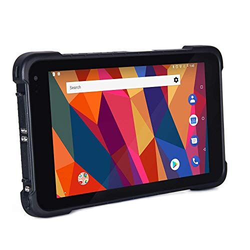Tanstool - Tablet Trois-Preuve da 8,5" Android 8.1 4G Ram 64G Rom 4G LTE Chiamata NFC Supporto con 13 MP Auto Focus Camera Codice a barre 1D Scannable Lo schermo chiaramente visibile al sole nero Nero Android8.1 4+64G Top