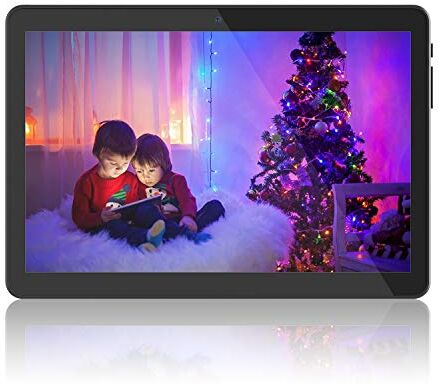 Lectrus Tablet Android da 10 pollici con slot per scheda SIM e fotocamere, computer tablet, WiFi, Bluetooth, GPS, OTG, Google Play, Netflix, YouTube nero Nero 10 inch(1GB+16GB)