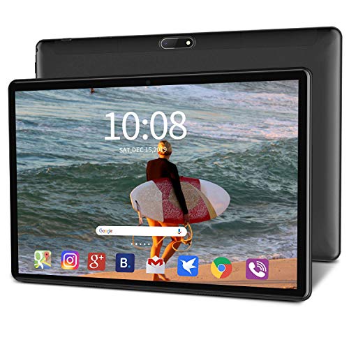 AOYODKG Tablet 10.1 Pollici con WIFI con Display Full HD Android 9.0 ,Quad Core Memoria RAM da 4 GB, Memoria Interno da 64 GB Espandibili P6 , Dual SIM, OTG,Universit Tablet Telecamera 8MP 1920*1200- Nero