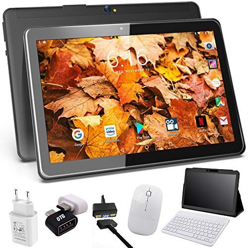 ZONMAI 4G Tablet 10 Pollici 4GB RAM 64GB Memoria, Espandibile a 128 GB - Android 9.0 Certificato da Google GMS -Tablet PC Dual SIM Quad Core 8000mAh con Interfaccia di Ricarica Magnetica, WiFi, GPS