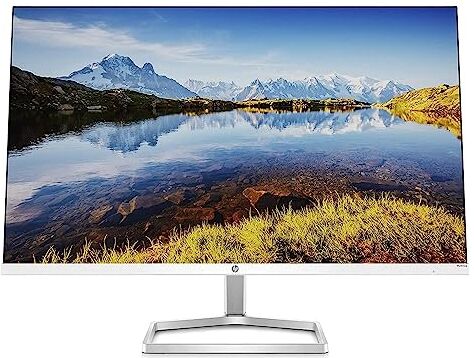 HP M24fwa Monitor con Casse Audio, Display 23.8” FHD IPS Antiriflesso, Tecnologia AMD FreeSync, Tempo Risposta 5ms GtG Overdrive, Risoluzione 1920 x 1080p, HDMI, VGA, Argento