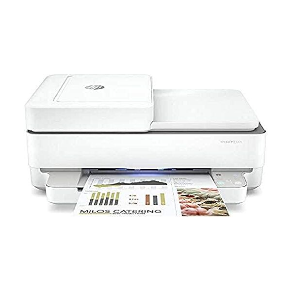 hp envy pro 6420 5se45b stampante fotografica multifunzione a4, stampa, scansiona, fotocopia, fax, wi-fi dual band, hp smart, stampa fronte/retro automatica, 2 mesi instant ink inclusi, bianca