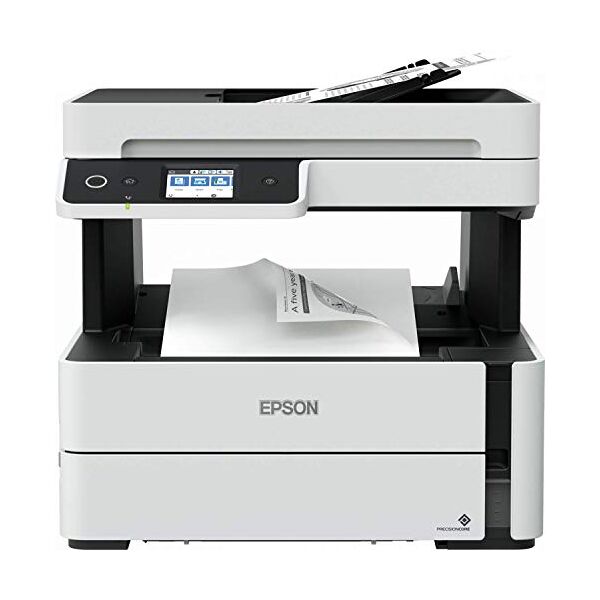 eps0n epson ecotank et-m3140 stampante monocromatica 4-in-1, stampa fino a 11000 pagine, risparmio energetico, stampa di alta qualità, touch-pad da 6.1 cm, flaconi inchiostro inclusi, bianco