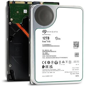 Seagate Exos X16, 12TB, Hard Disk Interno, SATA, Classe Enterprise, 3,5", Data Center (ST12000NM001G) (Ricondizionato)