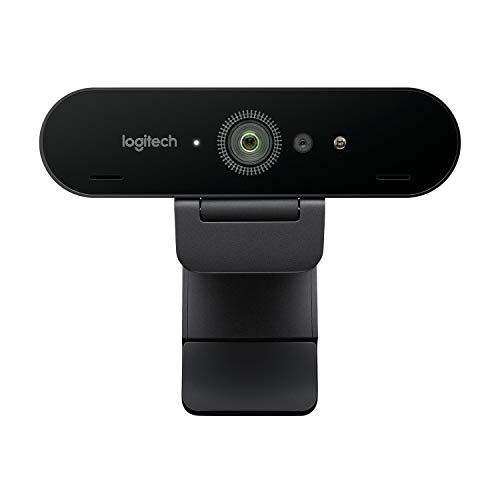 Logitech Brio Ultra HD Pro Webcam, Streaming Veloce 1080p/60fps, Ampio Campo Visivo Regolabile, Zoom 5X, Funziona con Skype, WebEx, Cisco Jabber, Zoom, Windows Hello, PC/Mac/Laptop/Chrome, Nero