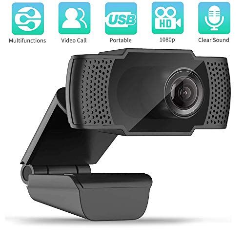 QianY-Tool Webcam HD 1080P, Webcam con microfono, fotocamera USB PC Laptop Desktop 30FPS webcam Gaming Computer Camera per PC Laptop Desktop Videochiamate Conferenze, Live-Streaming