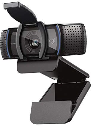 Logitech C920S HD Pro Webcam, Videochiamata Full HD 1080p/30fps, Audio Stereo Chiaro, Correzione Luce HD, Privacy Shutter, Per Skype, Zoom, FaceTime, Hangouts, PC/Mac/Laptop/Tablet/XBox, Nero