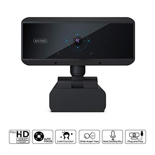 Qingyu Webcam HD 1080P con Microfono, videocamera USB da 5 Megapixel Videocamera Web Installazione del Driver Gratuito per videoconferenze didattiche Online