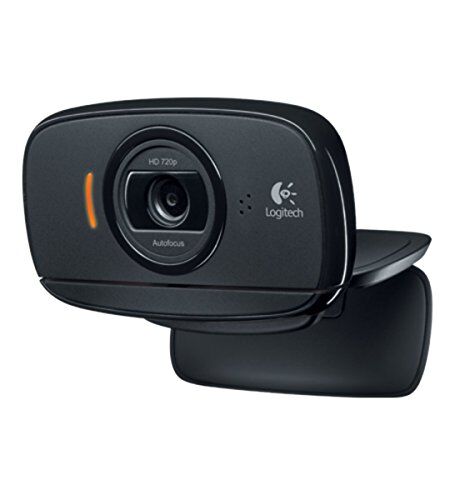 Logitech B525 Business Webcam Portatile, HD 720p/30fps, Videochiamata HD Widescreen, Pieghevole, Correzione Luce HD, Messa a Fuoco Automatica, Skype, Cisco Jabber, Zoom, PC/Mac/Laptop/Macbook/Tablet
