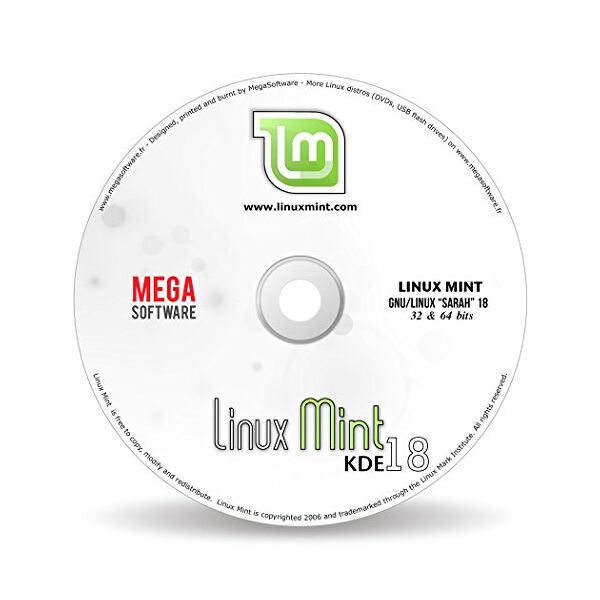 megasoftware linux mint 18 live - kde - 32 & 64 bits - dvd