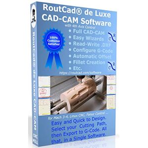 ROUTCAD-ROUTBOT CAD-CAM CNC Mill 4 Axis Software for Mach 3-4, Linux CNC, EMC2, CNC 3040. Design your part and generate the g-code with a single easy to use software, plus many tutorial training videos included.