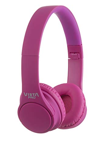 Vieta Pro Wave Cuffie senza fili (Bluetooth, radio FM, microfono integrato, ingresso AUX, lettore micro SD, pieghevoli, autonomia 12 ore), rosa