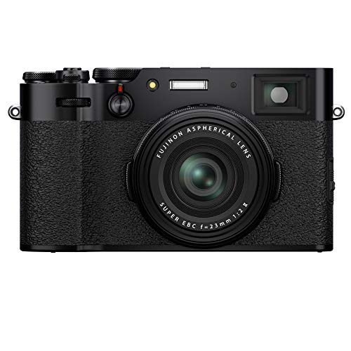 Fujifilm X100V Fotocamera Digitale Compatta 26Mp, Sensore X-Trans Cmos 4, Obbiettivo 23 mmf2, Filmati 4K 30P, Mirino Ibrido, Schermo LCD 3" Touch Orientabile, Nero
