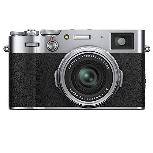 Fujifilm X100V Fotocamera Digitale Compatta 26Mp, Sensore X-Trans Cmos 4, Obbiettivo 23Mmf2, Filmati 4K 30P, Mirino Ibrido, Schermo LCD 3" Touch Orientabile, Argento