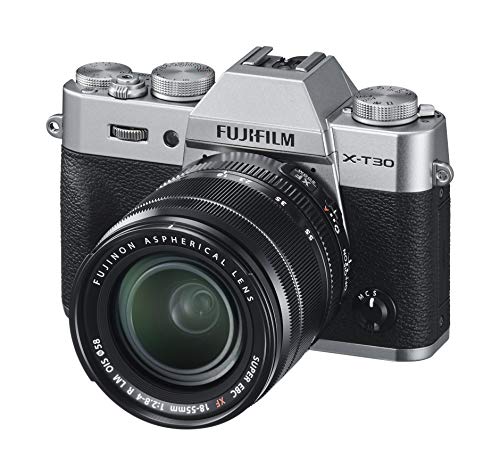 Fujifilm X-T30 Silver e Obiettivo XF18-55mm F2.8-4 R LM OIS, Fotocamera Digitale da 26MP, Sensore CMOS X-Trans 4 APS-C, Mirino EVF, Filmati 4K 30p, Schermo LCD Touch 3" Orientabile, Argento