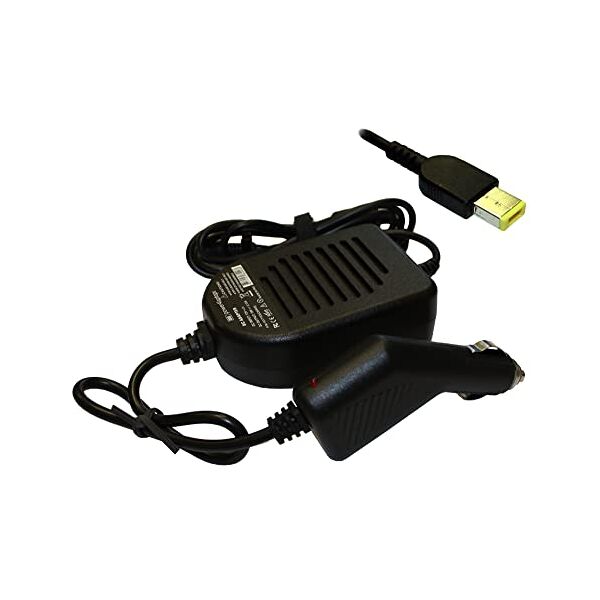 power4laptops adattatore cc auto caricabatteria per portatile compatibile con lenovo ideapad yoga mam2rge