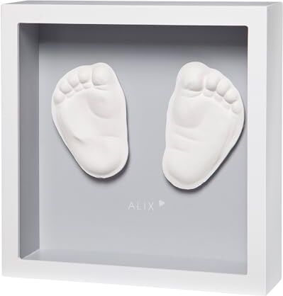 Baby Art My Little Steps Kit Impronta Per Scultura Dei Piedini Del Neonato, Quadro Per Decorazione Cameretta, Regalo Nascita, Colore Grigio