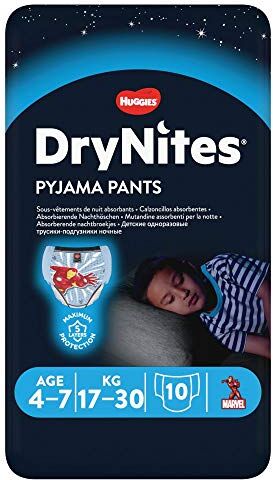 Huggies DryNites per ragazzi 4-7 anni, 10 pannolini