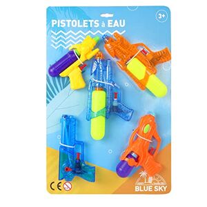 Blue Sky - 5 Pistole ad Acqua - Gioco all'Aperto - 048155 - Multicolore - Plastica - 25 cm - Giocattolo per Bambini - Gioco da Spiaggia - Piscina - A partire dai 3 anni
