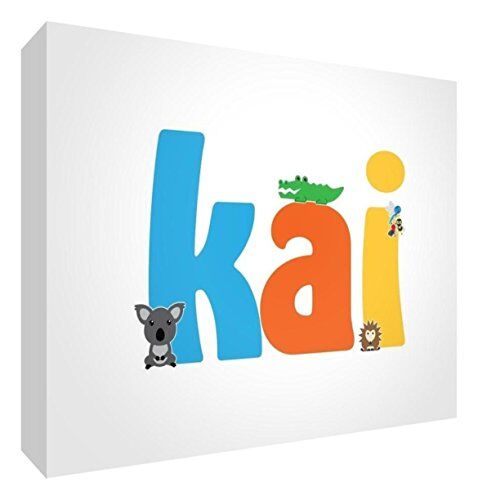 Little Helper KAI-A5BLK-15DE - Soprammobile a forma di diamante lucido, con illustrazioni e personalizzazione con nome di ragazzo, Kai, misura grande, 15 x 21 x 2 cm