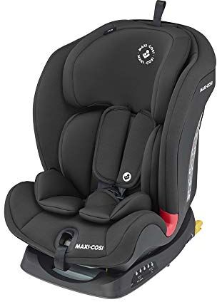 Maxi-Cosi Titan Seggiolino Auto ISOFIX per Bambini, 9-36 kg, 9 Mesi - 12 Anni, Gruppo 1/2/3, Reclinabile in 5 Posizioni, Regolabile in Altezza, Cuscino Riduttore Imbottito, Basic Black