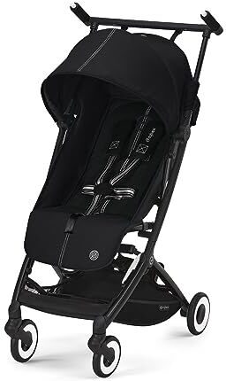 CYBEX Gold Passeggino Libelle con Cintura One-Pull, Per Bambini da 6 Mesi a 4 Anni Circa (Max. 22 kg), Ultraleggero (Solo 6 kg), Moon Black (Nero)