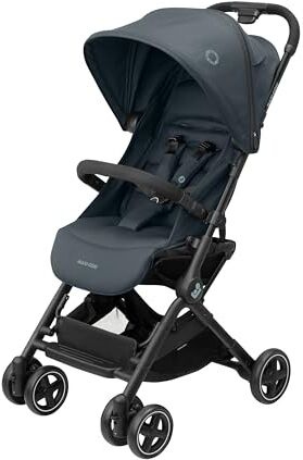 Maxi-Cosi Lara2 passeggino per bambini 0 - 4 anni, 0 - 22 kg, Passeggino da Viaggio Leggero e Compatto, Reclinabile in 3 posizioni e Pieghevole con Chiusura Automatica, colore Essential Graphite