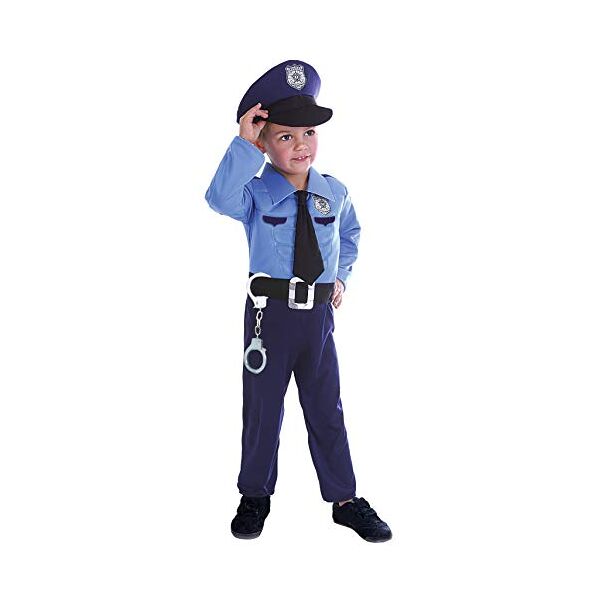 ciao poliziotto con muscoli costume bambino, blu, 4-6 anni