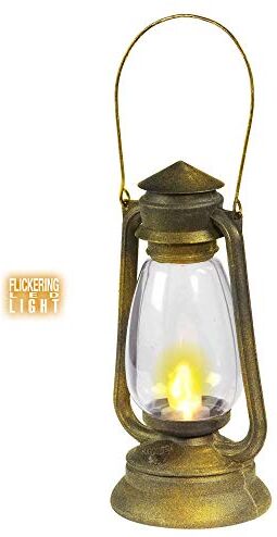 WIDMANN MILANO PARTY FASHION Lanterna con Luce LED Tremolante Adulto Unisex, Oro, 9530L