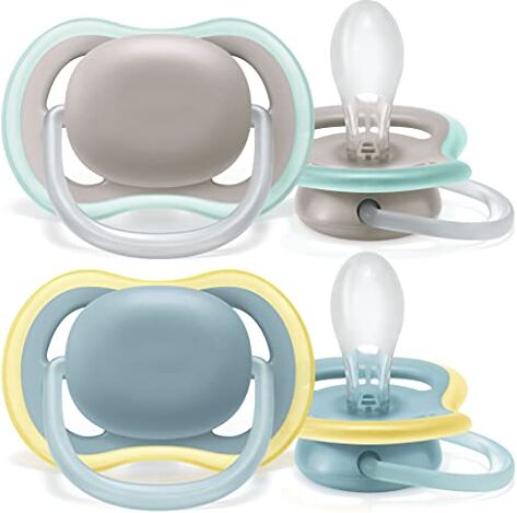 Ciuccio ultra air Philips Avent, dai 18 mesi in su, tettarella extra resistente, ortodontico e senza BPA, 2 pezzi, custodia da trasporto/sterilizzazione inclusa, SCF349/01